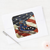 STICKER CARRÉ DACHSHUND  (Enveloppe)