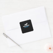 Sticker Carré Dachshund Grand-père (Enveloppe)