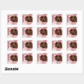 Sticker Carré Dachshund Rouge      (Feuille)
