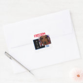 Sticker Carré Dachshund Rouge (Enveloppe)