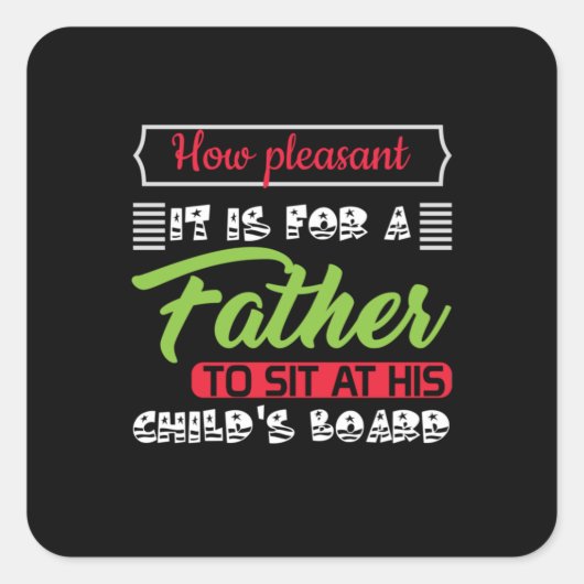 Sticker Carré Daddy Don C'Est Pour Un Père (Devant)
