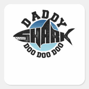 Sticker Carré Daddy Shark