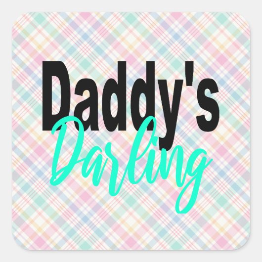 Sticker Carré Daddy's Darling (Devant)