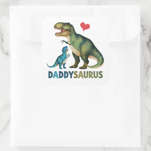 Sticker Carré Daddysaurus (Sac)