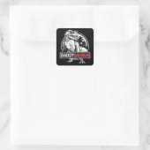 Sticker Carré Daddysaurus Funny Daddy Saurus T rex Dinosaur Papa (Sac)