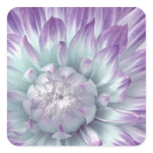 Dahlia bleu et violet - Sceau d'enveloppe Mariage