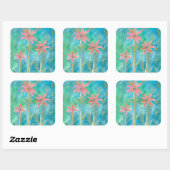 Sticker Carré Dainty Daisies III (Feuille)