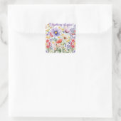 Sticker Carré Dainty Joli aquarelle Floral (Sac)