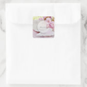 Sticker Carré Daisées en Amour - Bouquet Mariage modifiable (Sac)