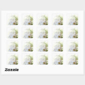 Sticker Carré Daisées en Amour - Bouquet Mariage modifiable (Feuille)
