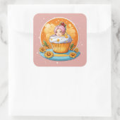 Sticker Carré Daisy Delight Cupcake (Sac)