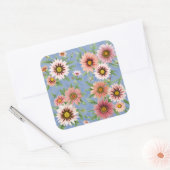 Sticker Carré Daisy Floral (Enveloppe)