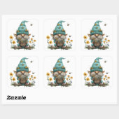 Sticker Carré Daisy Floral Gnome (Feuille)
