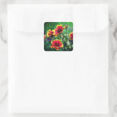Sticker Carré Daisy Flowers Watercolor Art (Sac)