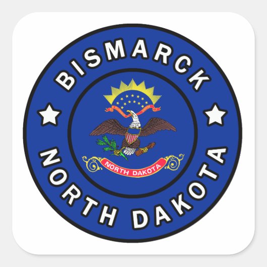 Sticker Carré Dakota de Bismarck (Devant)