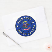 Sticker Carré Dakota de Bismarck (Enveloppe)