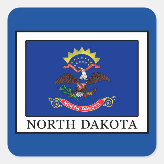 Sticker Carré Dakota du Nord (Devant)