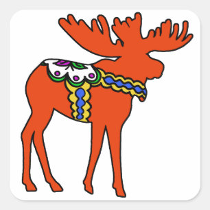 Sticker Carré Dala Moose