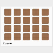Sticker Carré dalle de chocolat Brown à motif (Feuille)