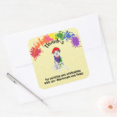 Sticker Carré Dalmatie Chien Amusant Art fête d'anniversaire (Enveloppe)