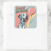 Sticker Carré Dalmatien coloré (Sac)