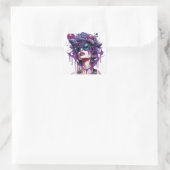 Sticker Carré Dame de raisin jucifiée (Sac)