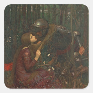 Sticker Carré Dame Sans Merci, 1893 de belle de La (huile sur la