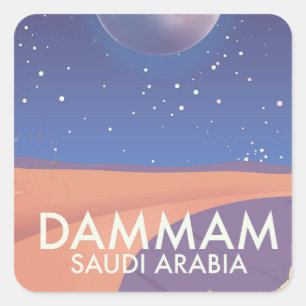 Sticker Carré Dammam Arabie Saoudite poster de voyage