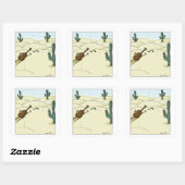 Sticker Carré Dampit in Desert Violin Viola Cello Dessin (Feuille)