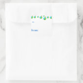 Sticker Carré Dancing Dreidels Hanoukka Tags cadeaux (Sac)