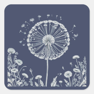 Sticker Carré Dandelion