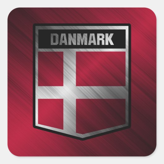 Sticker Carré Danemark (Devant)