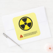 Sticker Carré Danger de rayonnement (Enveloppe)