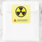 Sticker Carré Danger de rayonnement (Sac)