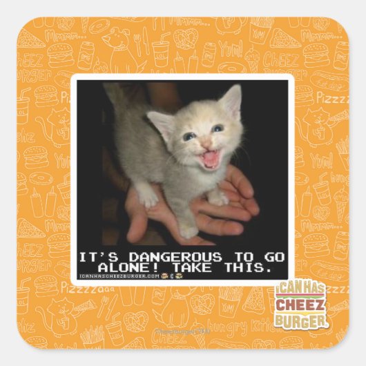 Sticker Carré Dangereux (Devant)