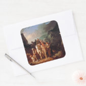 Sticker Carré Daniel Boone escorte les colons (Enveloppe)