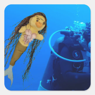 Sticker Carré Danni the Mermaid