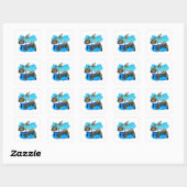 STICKER CARRÉ DANS DE BELLES EAUX (Feuille)