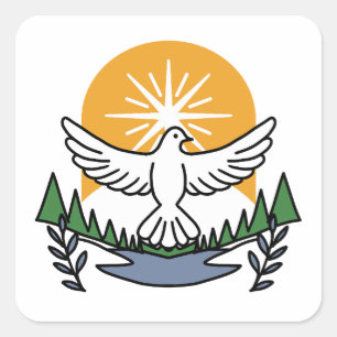 Sticker Carré Dans l’Esprit de Dieu, nous nous élevons - Foi et