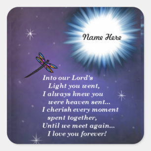 Sticker Carré Dans la libellule lumineuse