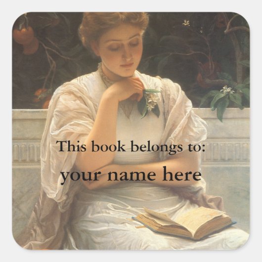 Sticker Carré Dans l'Orangerie par Perugini Ex-libris (Devant)