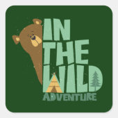 Sticker Carré Dans L'Ours D'Aventure Sauvage (Devant)