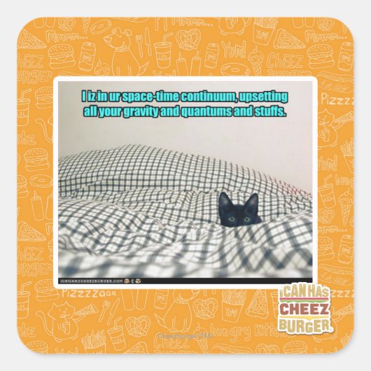 Sticker Carré Dans notre Continuum de temps spatial (Devant)