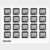 Sticker Carré Dans notre Continuum de temps spatial (Feuille)