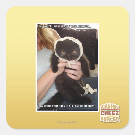 Sticker Carré Dans plusieurs dépôts (Devant)