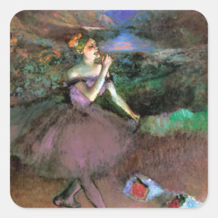 Sticker Carré Danse avec bouquets par Degas