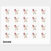 Sticker Carré Danse Dab de l'éleveur de poulets (Feuille)