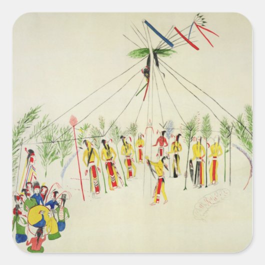 Sticker Carré Danse de la shoshone (Devant)