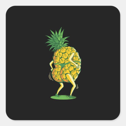 Sticker Carré Danse de l'ananas (Devant)