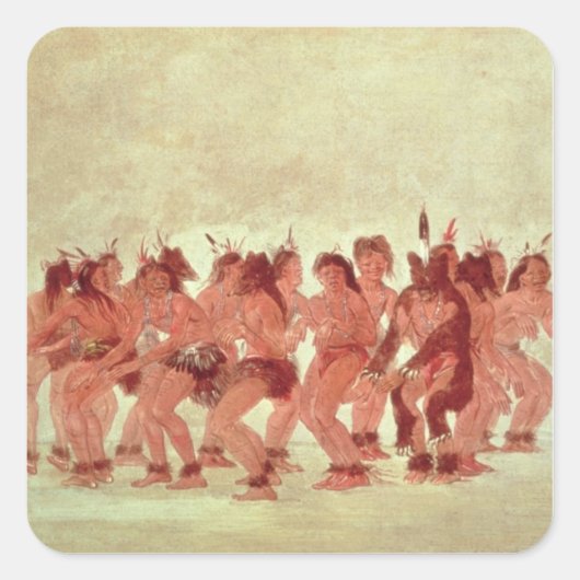 Sticker Carré Danse de l'ours (Devant)